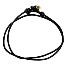 Load image into Gallery viewer, 2mm Black Greek Leather with Gold Tone Mixed Metal Hex Nut Bracelet
