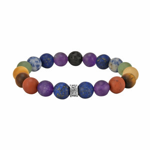 Matte Natural 7 Chakra Spiritual Bead Bracelet