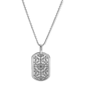 925 Italian Sterling Pakudos Hanunó'o Pattern Dog Tag Necklace