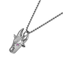 Load image into Gallery viewer, 0.26ct Genuine Round Ruby in 925 Sterling Silver KALI Tamaraw Pendant Necklace
